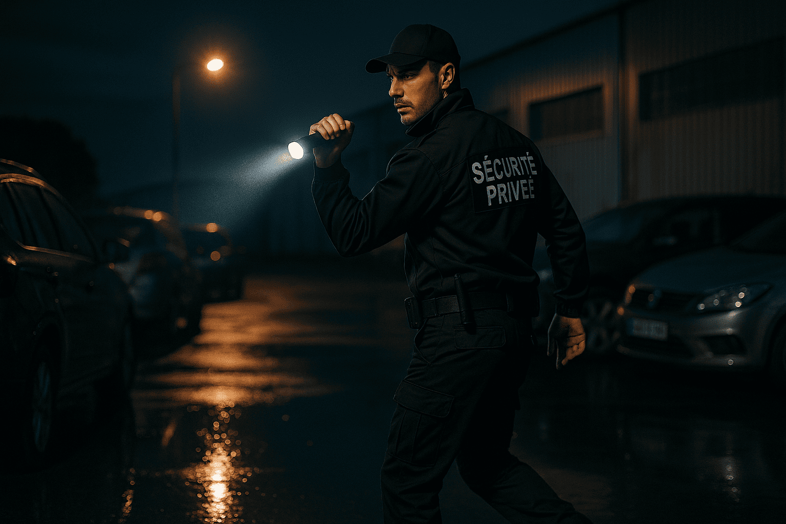 Agent de sécurité en intervention